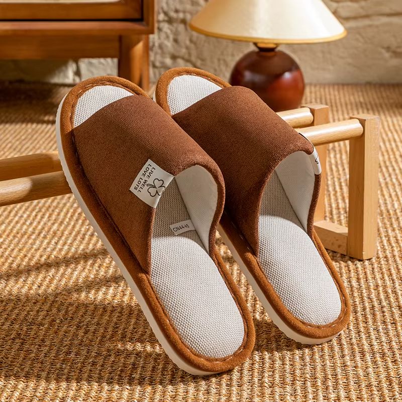 Mens Non Slip Linen House Slippers Soft Sole Indoor Comfort Shoes For Spring And Summer 10
