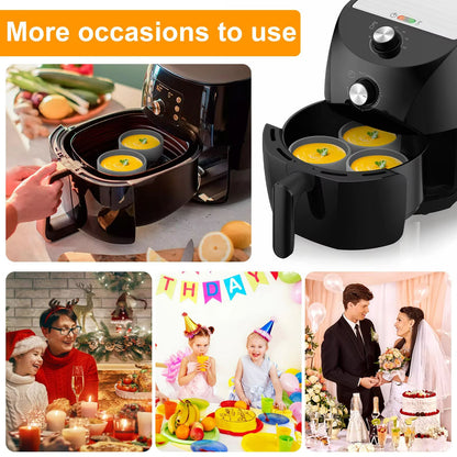 Silicone Egg Poacher Cups  Nonstick Egg Molds For Air Fryer Microwave  Oven 2