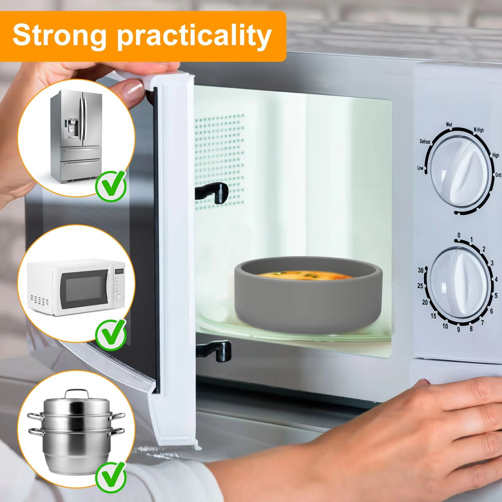 Silicone Egg Poacher Cups  Nonstick Egg Molds For Air Fryer Microwave  Oven 4