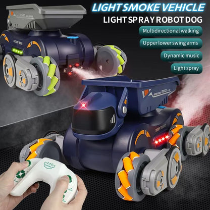 RC Stunt Car 8 Wheel Robot Dog Remote Control Toy With Lights Spray And Gesture Sensing 3