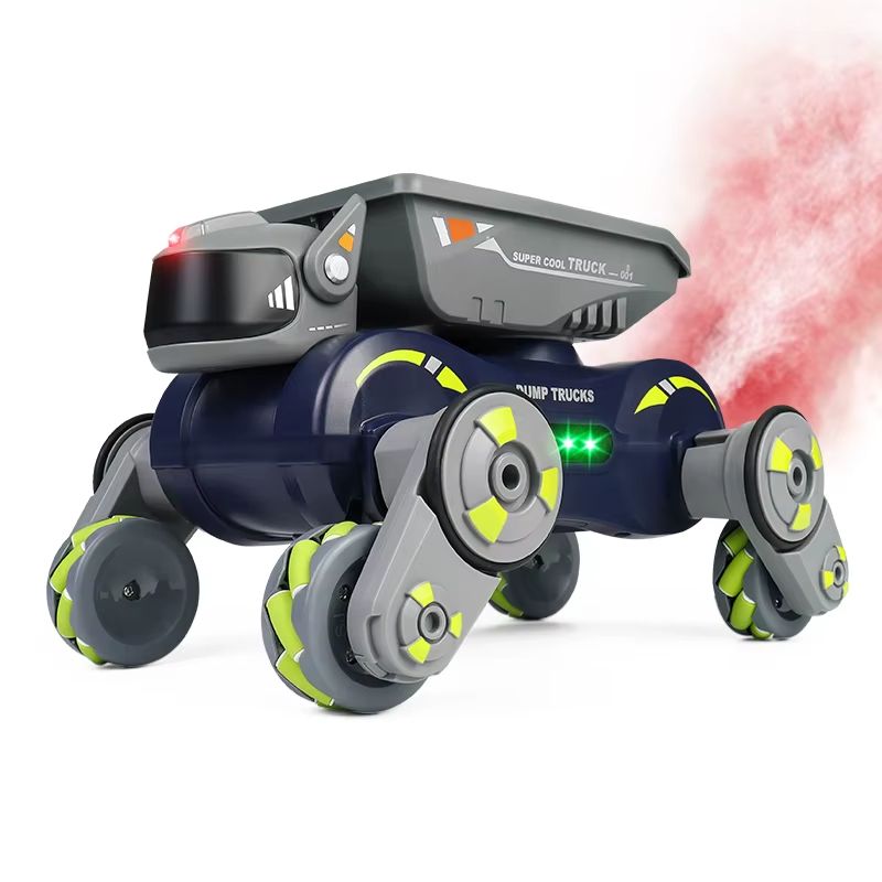 RC Stunt Car 8 Wheel Robot Dog Remote Control Toy With Lights Spray And Gesture Sensing 4