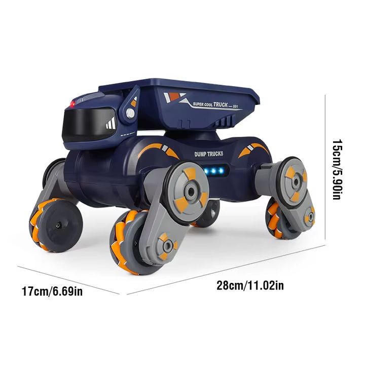 RC Stunt Car 8 Wheel Robot Dog Remote Control Toy With Lights Spray And Gesture Sensing 5