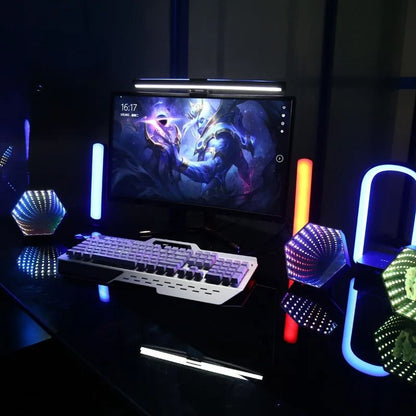 Interactive RGB Mirror Tunnel Ambient Desk Lamp With Music Sync 1