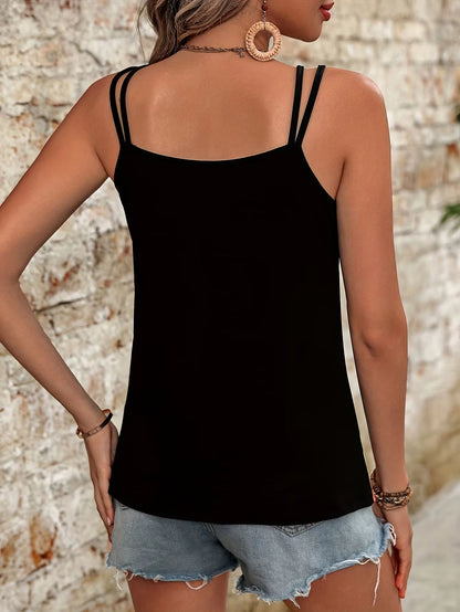 Summer Color Block Striped VNeck Tank Top  Casual Chic Sleeveless Vest For Women 1