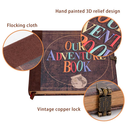 Our Adventure Book DIY Scrapbook Album  Handmade Retro Photo Album For Wedding Anniversary  Memory  1