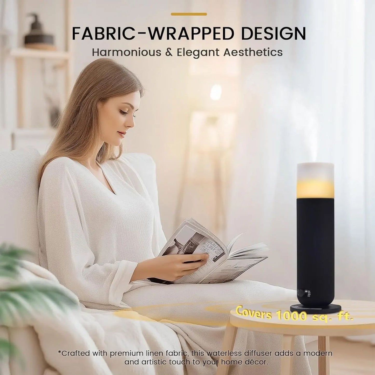 Waterless Essential Oil Diffuser With Candlelight Hotel Room Fragrance Diffuser Machine Atmosphere  3
