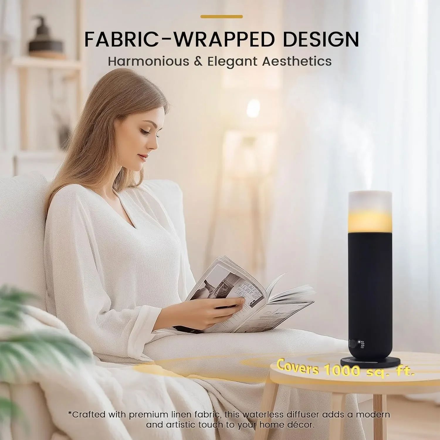 Waterless Essential Oil Diffuser With Candlelight Hotel Room Fragrance Diffuser Machine Atmosphere  3