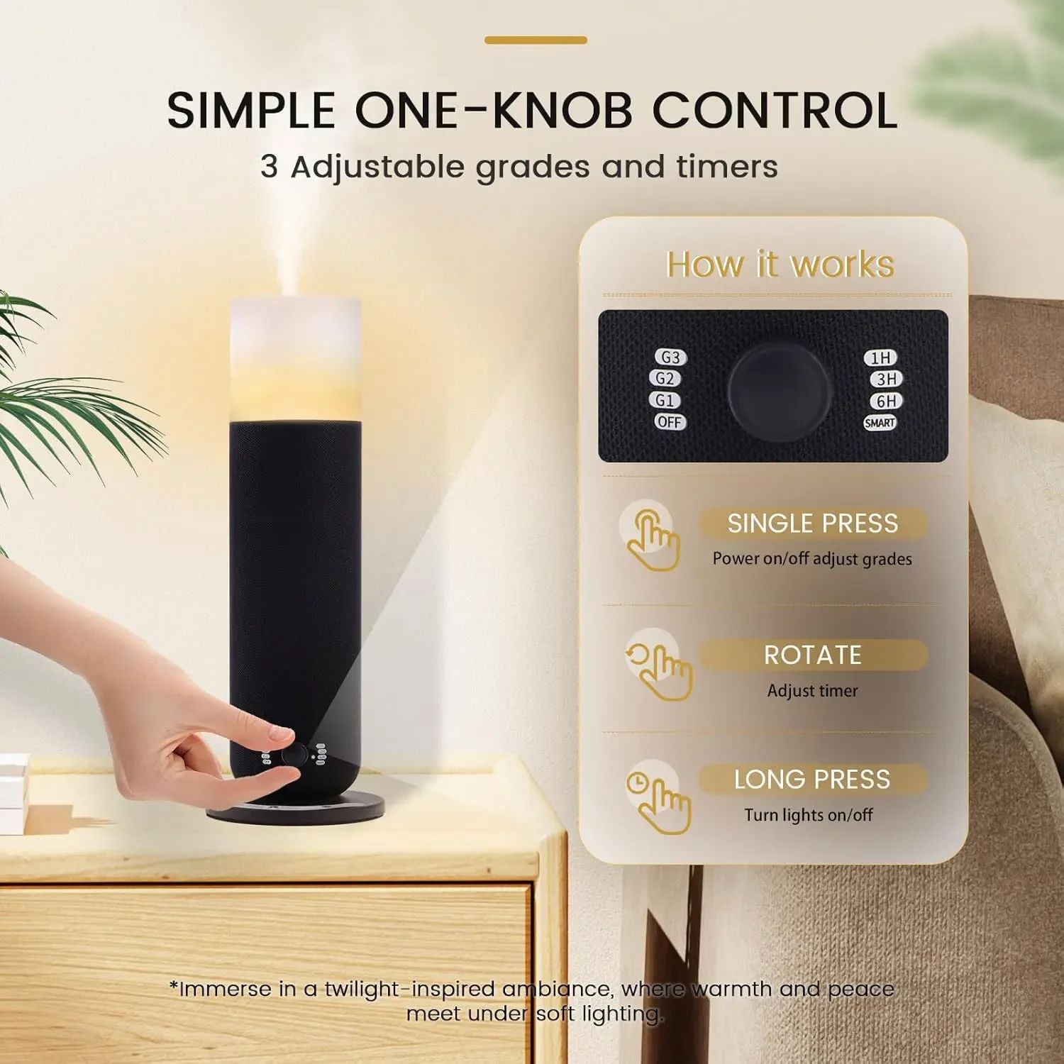 Waterless Essential Oil Diffuser With Candlelight Hotel Room Fragrance Diffuser Machine Atmosphere  5