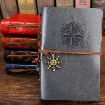 Vintage Leather Spiral Notebook Journal  Retro Traveler Diary With Refillable Pages 9