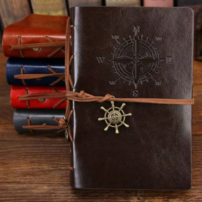 Vintage Leather Spiral Notebook Journal  Retro Traveler Diary With Refillable Pages 11
