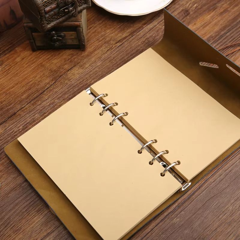 Vintage Leather Spiral Notebook Journal  Retro Traveler Diary With Refillable Pages 4