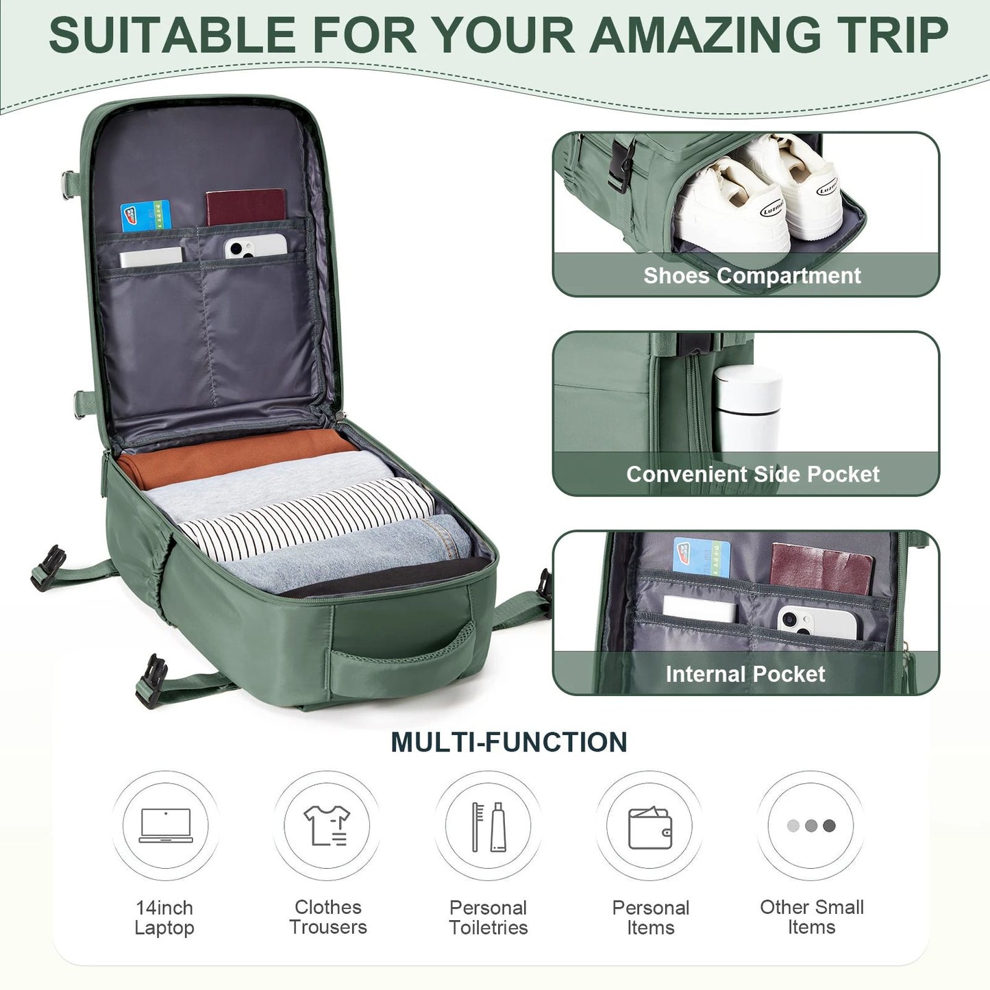 Ryanair Backpack Cabin Bag Travel Backpack For Men  Women Hand Luggage Laptop Backpack Mochila Para 3