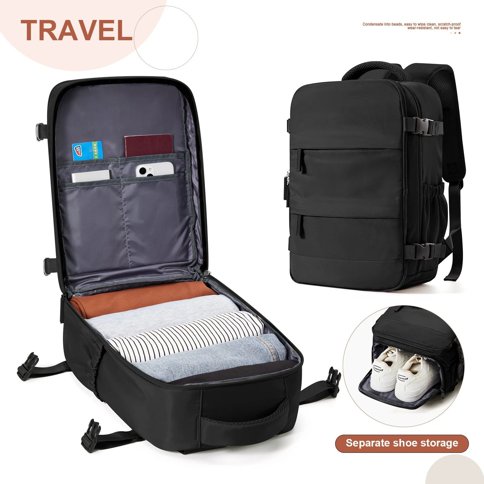 Ryanair Backpack Cabin Bag, Travel Backpack for Men & Women, Hand Luggage, Laptop Backpack, Mochila para Viaje Cabina