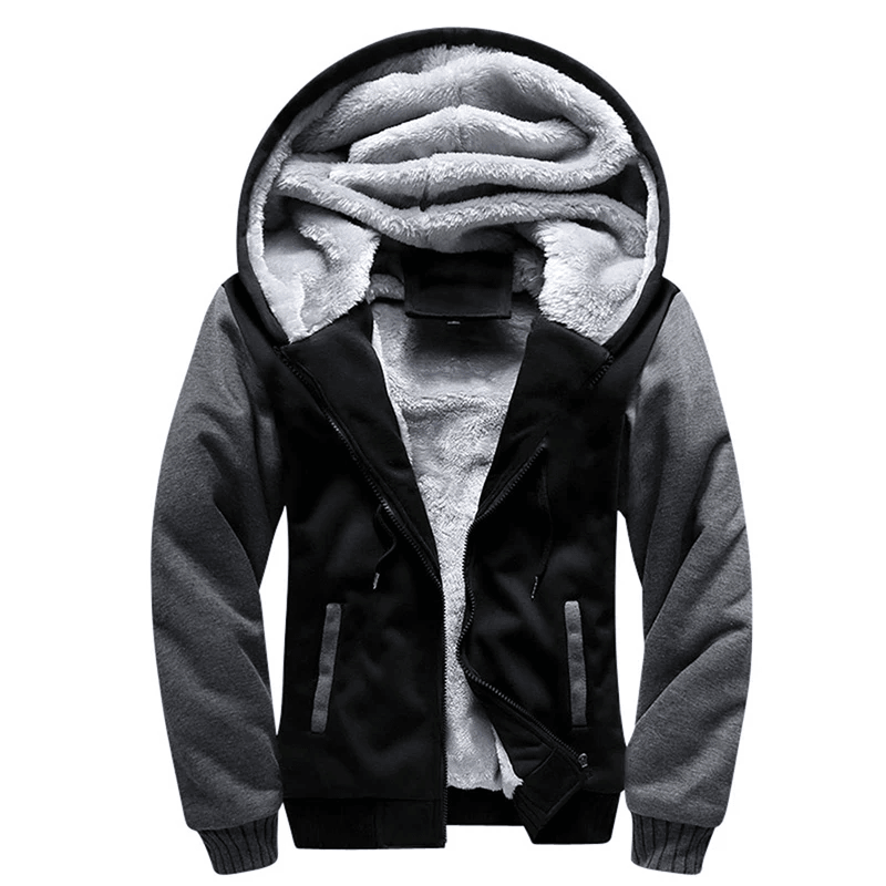 Winter Camo Jacket For Men Thick FleeceLined Hooded Coat Long Sleeve Casual Streetwear Jacket For C 6