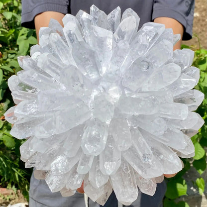 Natural White Crystal Cluster Single Point Mineral Specimen For Healing Energy 1