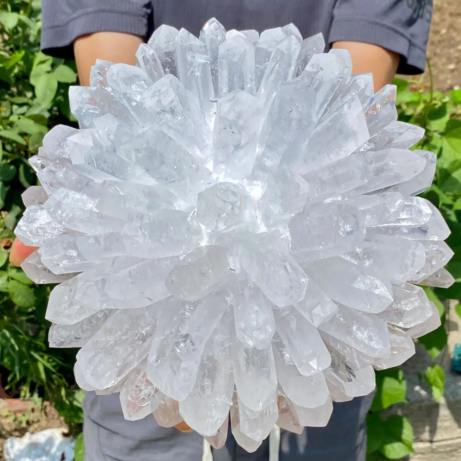 Natural White Crystal Cluster Single Point Mineral Specimen For Healing Energy 2