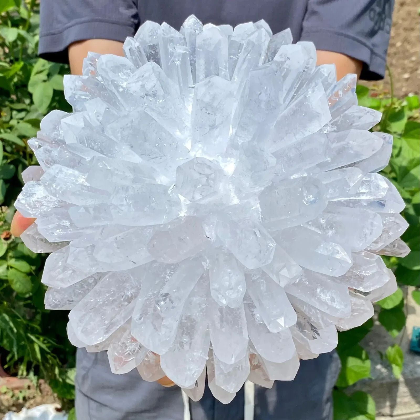 Natural White Crystal Cluster Single Point Mineral Specimen For Healing Energy 3
