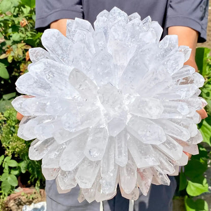 Natural White Crystal Cluster Single Point Mineral Specimen For Healing Energy 4