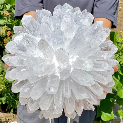 Natural White Crystal Cluster Single Point Mineral Specimen For Healing Energy 5