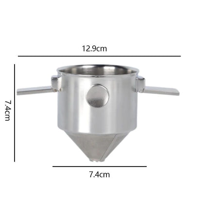 Portable Stainless Steel Hanging Ear Coffee Filter Cup Hand Flush Reusable FilterFree Funnel Coffee 5