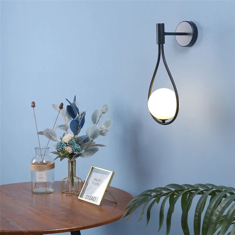 Luxury Gold Sconce Modern Glass Ball Wall Light For Bedroom Living Room Bedside Staircase Aisle Nor 1