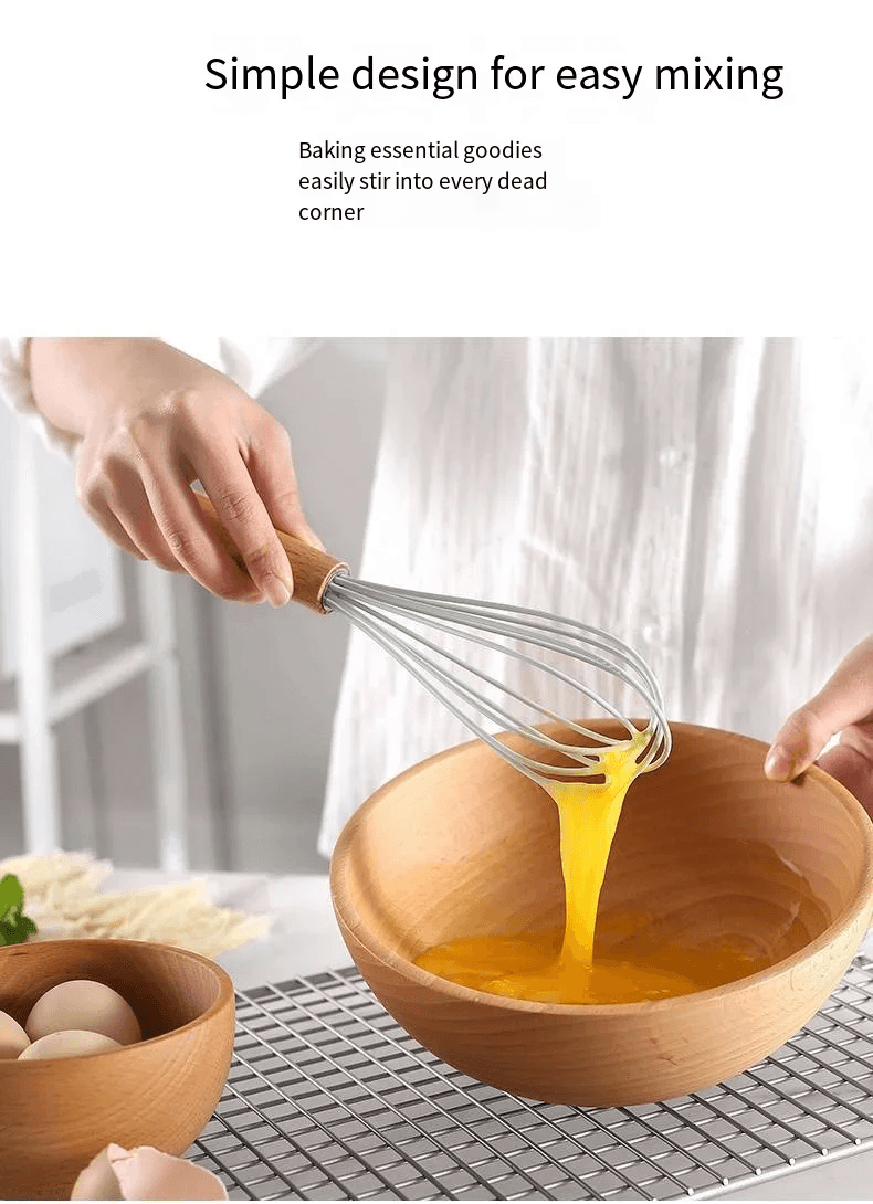 NonStick Silicone Cooking Utensils Set Wooden Handle Spatula  Spoon HeatResistant Kitchen Tools Mul 6