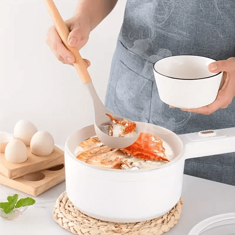 Non-Stick Silicone Cooking Utensils Set, Wooden Handle Spatula & Spoon, Heat-Resistant Kitchen Tools (Multi-Color)