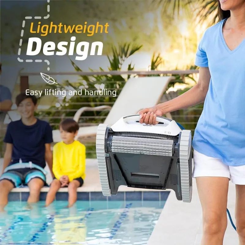 Dolphin E10 Automatic Robotic Pool Vacuum Cleaner Smart Navigation Active Scrubber Brush Top Load F 1
