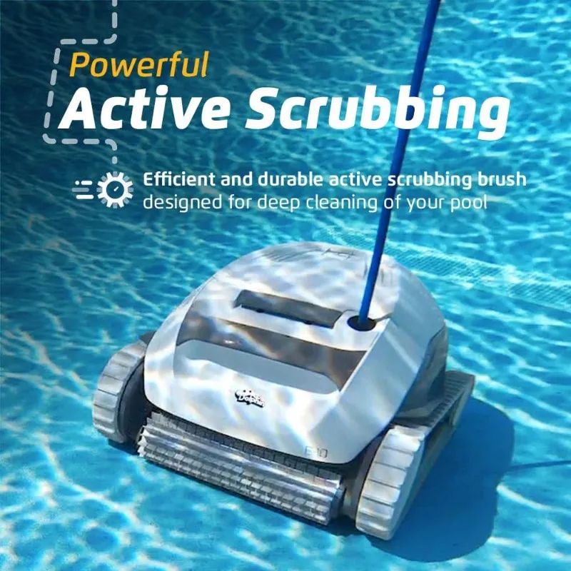 Dolphin E10 Automatic Robotic Pool Vacuum Cleaner Smart Navigation Active Scrubber Brush Top Load F 3