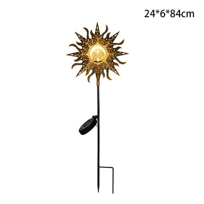 Waterproof Outdoor Fairy Garden Stake Led Solar Iron Decor Light Lamp IP65 Metal Landscape Lights F 6