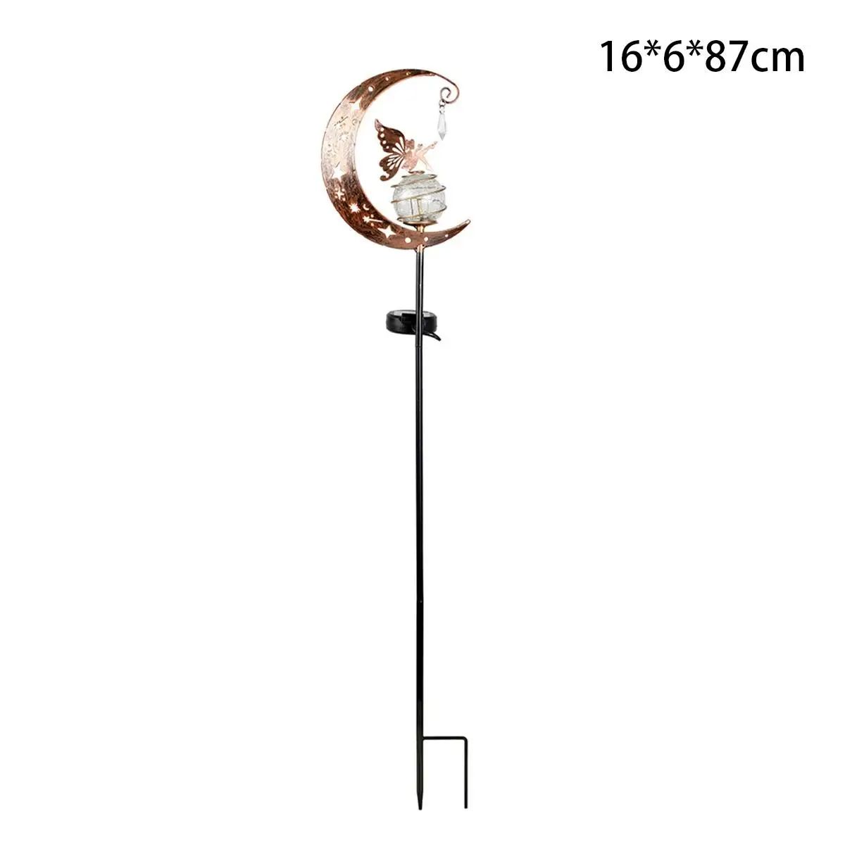 Waterproof Outdoor Fairy Garden Stake Led Solar Iron Decor Light Lamp IP65 Metal Landscape Lights F 7