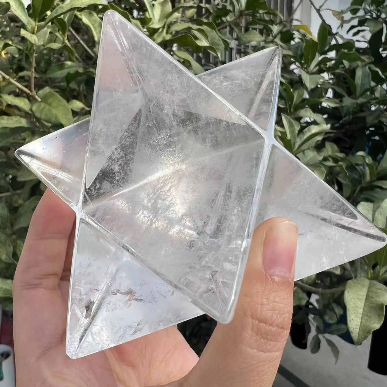 10CM Natural Clear Crystal Merkaba Pendulum Healing Energy Stones For Jewelry Decoration Spiritual  1
