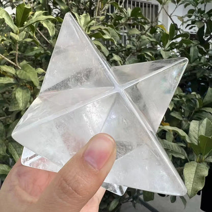 10CM Natural Clear Crystal Merkaba Pendulum Healing Energy Stones For Jewelry Decoration Spiritual  2