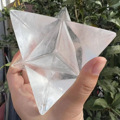 10CM Natural Clear Crystal Merkaba Pendulum Healing Energy Stones For Jewelry Decoration Spiritual  3