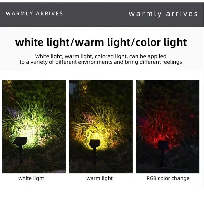 Ultra Bright 7LED Solar Light Spotlights Outdoor Landscape Wall Light Waterproof Adjustable Lawn Ga 4