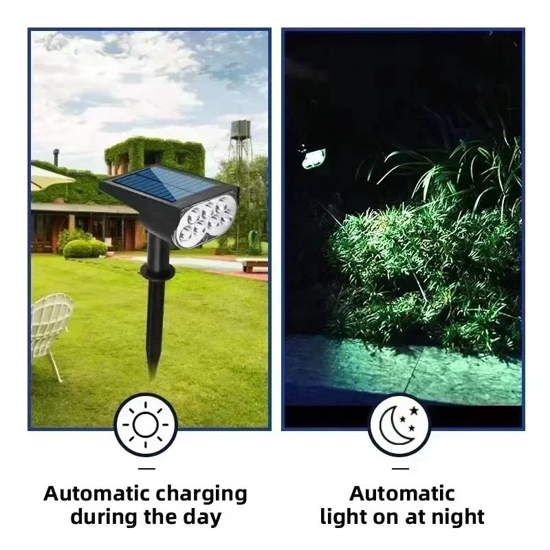 Ultra Bright 7LED Solar Light Spotlights Outdoor Landscape Wall Light Waterproof Adjustable Lawn Ga 1