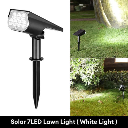 Ultra Bright 7LED Solar Light Spotlights Outdoor Landscape Wall Light Waterproof Adjustable Lawn Ga 6