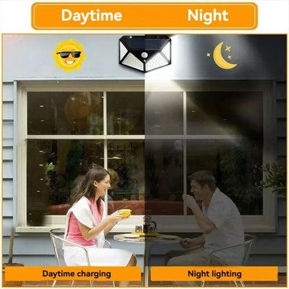 Outdoor Solar Lights With Motion Sensor IP65 Waterproof Auto On Off Wall Lamps For Garden Patio Yar