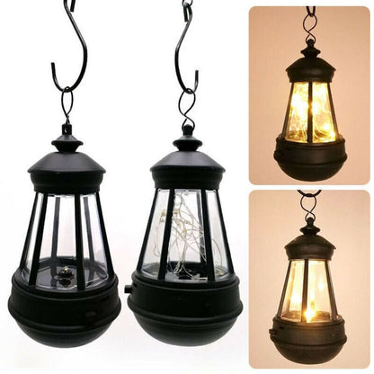 Solar Lantern Hanging LED Light Outdoor, New High Quality Patio Garden Decor, Waterproof Yard Garden Lighthouse Lantern