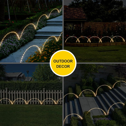 LED Solar Pathway Lights Outdoor Waterproof, Solar Garden String Light with 8 Modes, Christmas Decorations