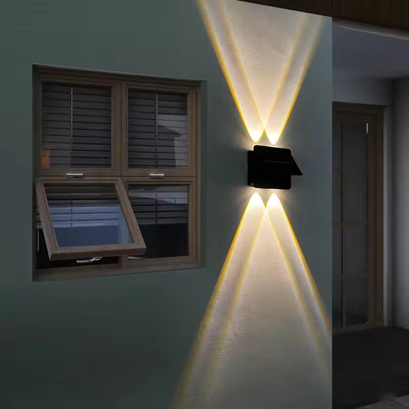 Waterproof Outdoor Solar Wall Light LED Solar Spotlight Warm White Light For Garden Yard Patio Gara 6