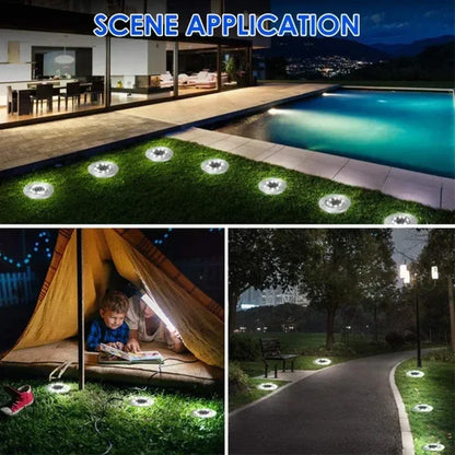 Solar Lights Outdoor Disk Lamp Buried Solar Spotlight For Garden Lawn Home Yard Pathway Decoration  3