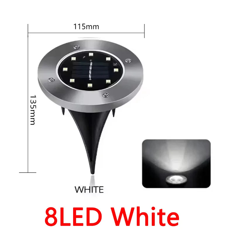 Solar Lights Outdoor Disk Lamp Buried Solar Spotlight For Garden Lawn Home Yard Pathway Decoration  7