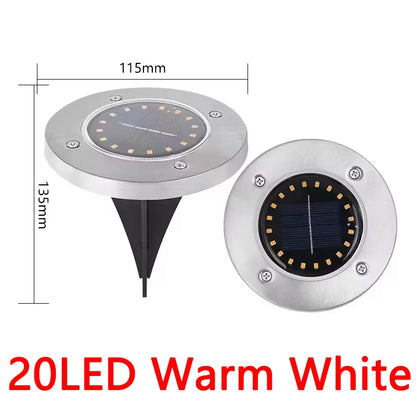 Solar Lights Outdoor Disk Lamp Buried Solar Spotlight For Garden Lawn Home Yard Pathway Decoration  8