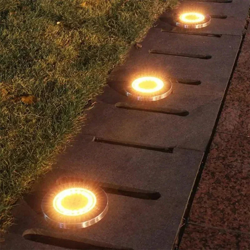Solar Lights Outdoor Disk Lamp Buried Solar Spotlight For Garden Lawn Home Yard Pathway Decoration  5