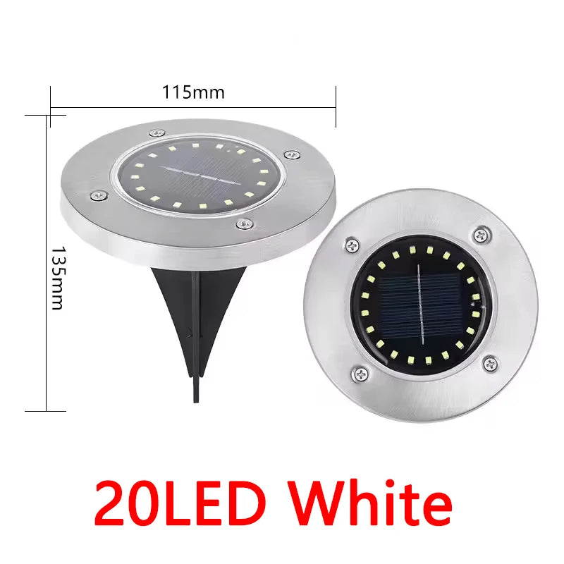 Solar Lights Outdoor Disk Lamp Buried Solar Spotlight For Garden Lawn Home Yard Pathway Decoration  9