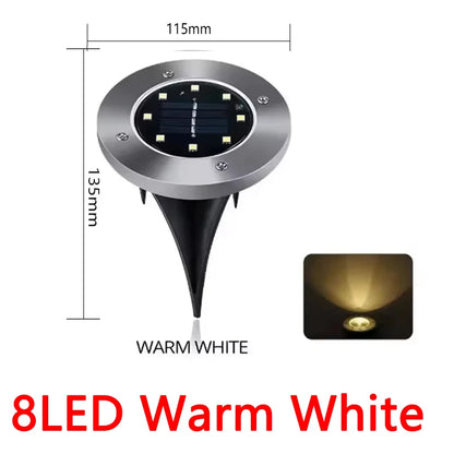 Solar Lights Outdoor Disk Lamp Buried Solar Spotlight For Garden Lawn Home Yard Pathway Decoration  6