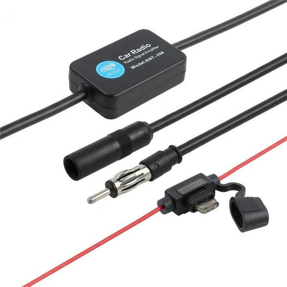 Universal FM Signal Amplifier Car Antenna Booster Anti Interference 4