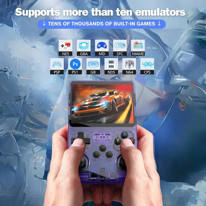 R36S Retro Game Console 35Inch IPS Display 128GB Builtin Games ArkOS System  PocketSized Portable V 3