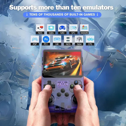 R36S Retro Game Console 35Inch IPS Display 128GB Builtin Games ArkOS System  PocketSized Portable V 3